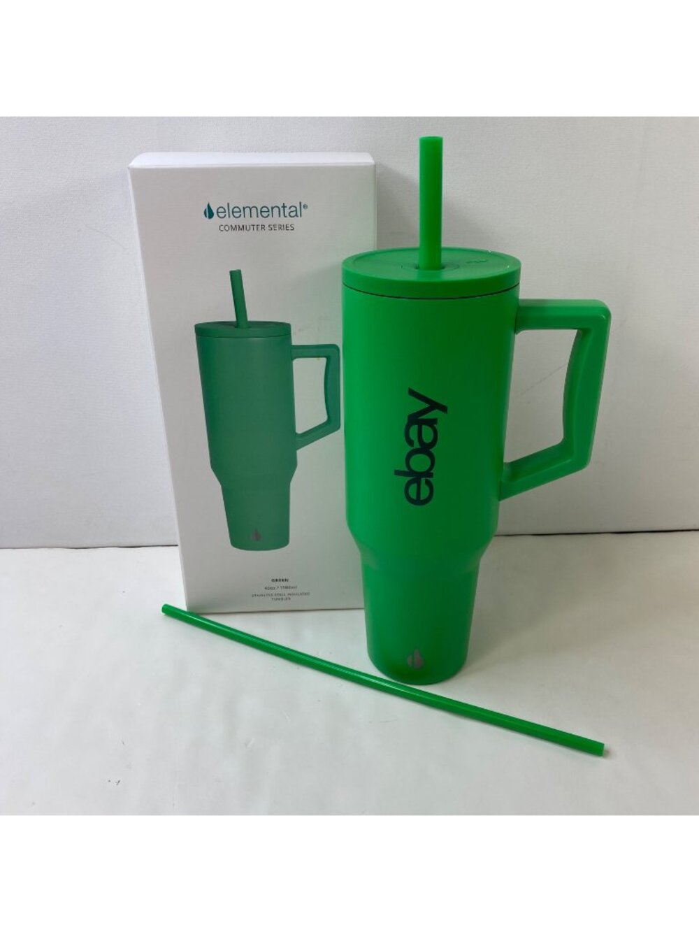 Elemental Commuter Series Green Tumbler Straw Lid 40 Oz eBayana